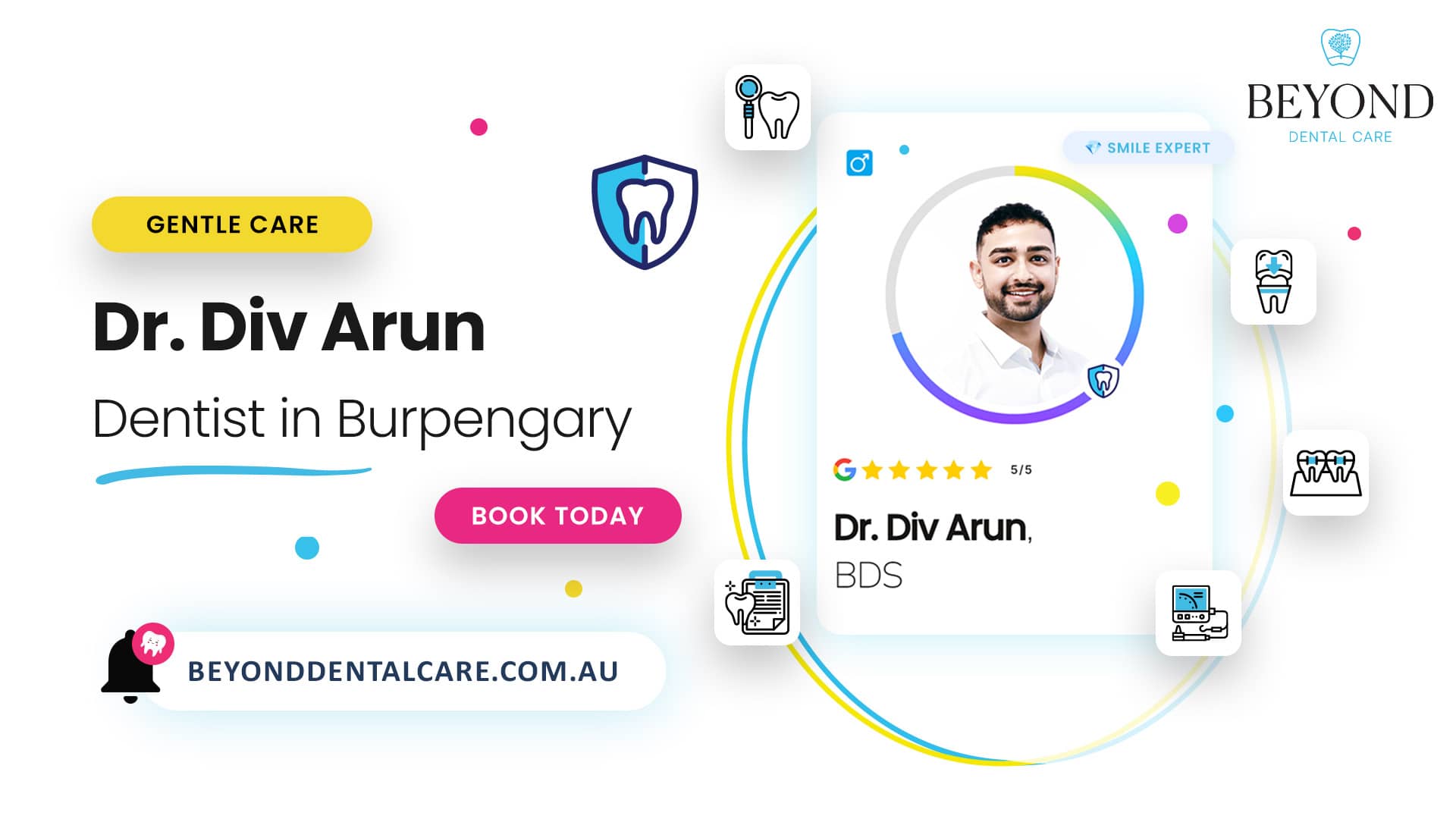 Dr Div Arun main expertise are in preventative care, cosmetic dentistry and implantology at Beyond Dental Care Burpengary