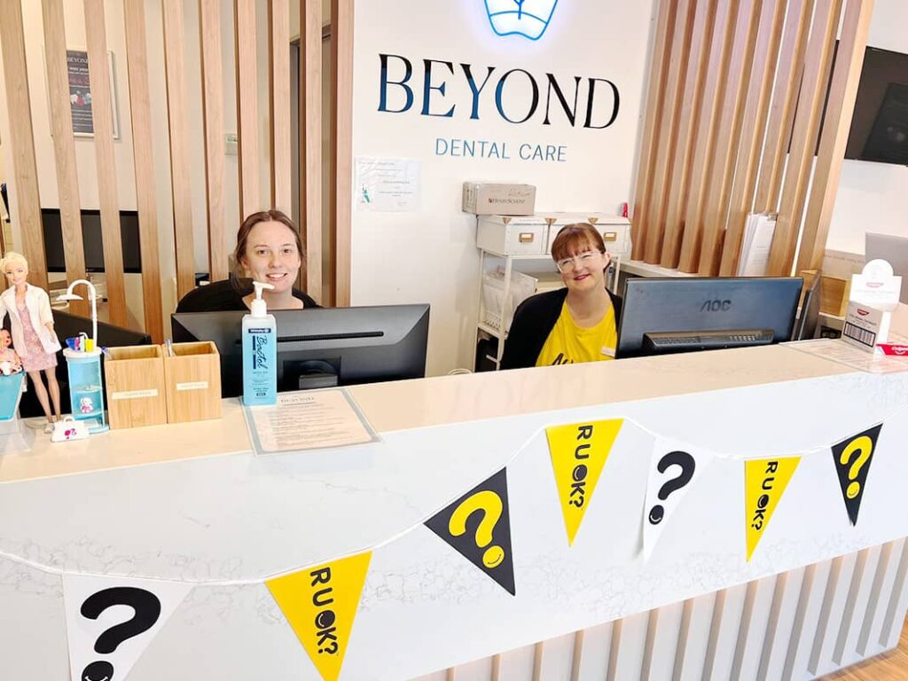 Beyond Dental Care actively supports the Bribie Island community, participating in initiatives like R U OK? Day to promote mental health and well-being.