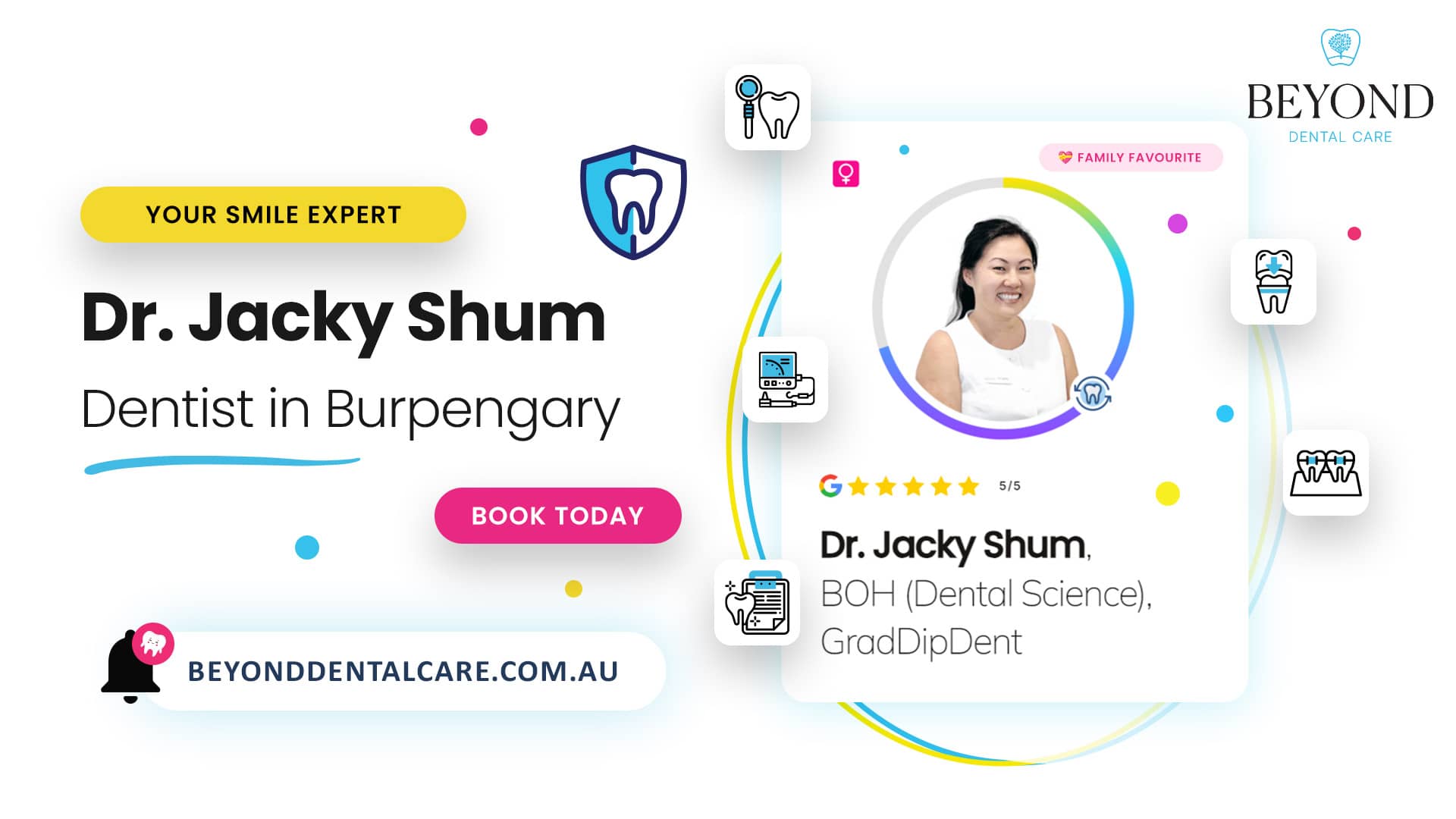 Dr. Jacky provides general, orthodontic, and paediatric dental care in Burpengary