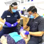 Advanced restorative dental treatment being performed at Beyond Dental Care Burpengary