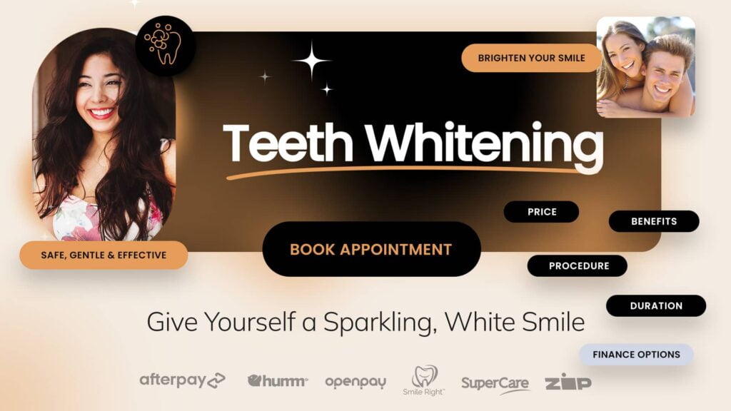 Teeth whitening applies a safe but effective hydrogen peroxide gel to your teeth to brighten your smile. We offer take-home whitening and in-chair whitening learn more