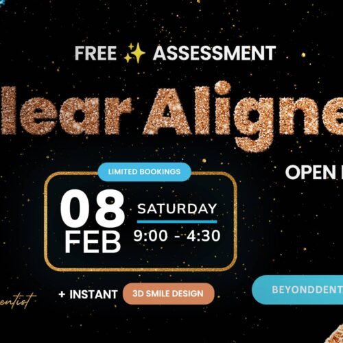 Clear Aligner Open Day - Sat, 8 Feb, 9am - 4:30pm at Hamilton with Dr. Mitesh & Dr. Sitav. Patients can enjoy a free assessment and 3D smile design. Bookings are now open!