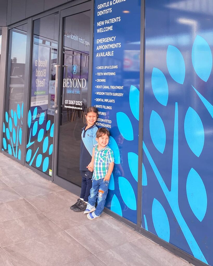 Kids standing in front of the Dentist Clinic Kids Dentistry at Beyond Dental Care Kids standing in front of the Dentist Clinic Kids Dentistry at Beyond Dental Care
