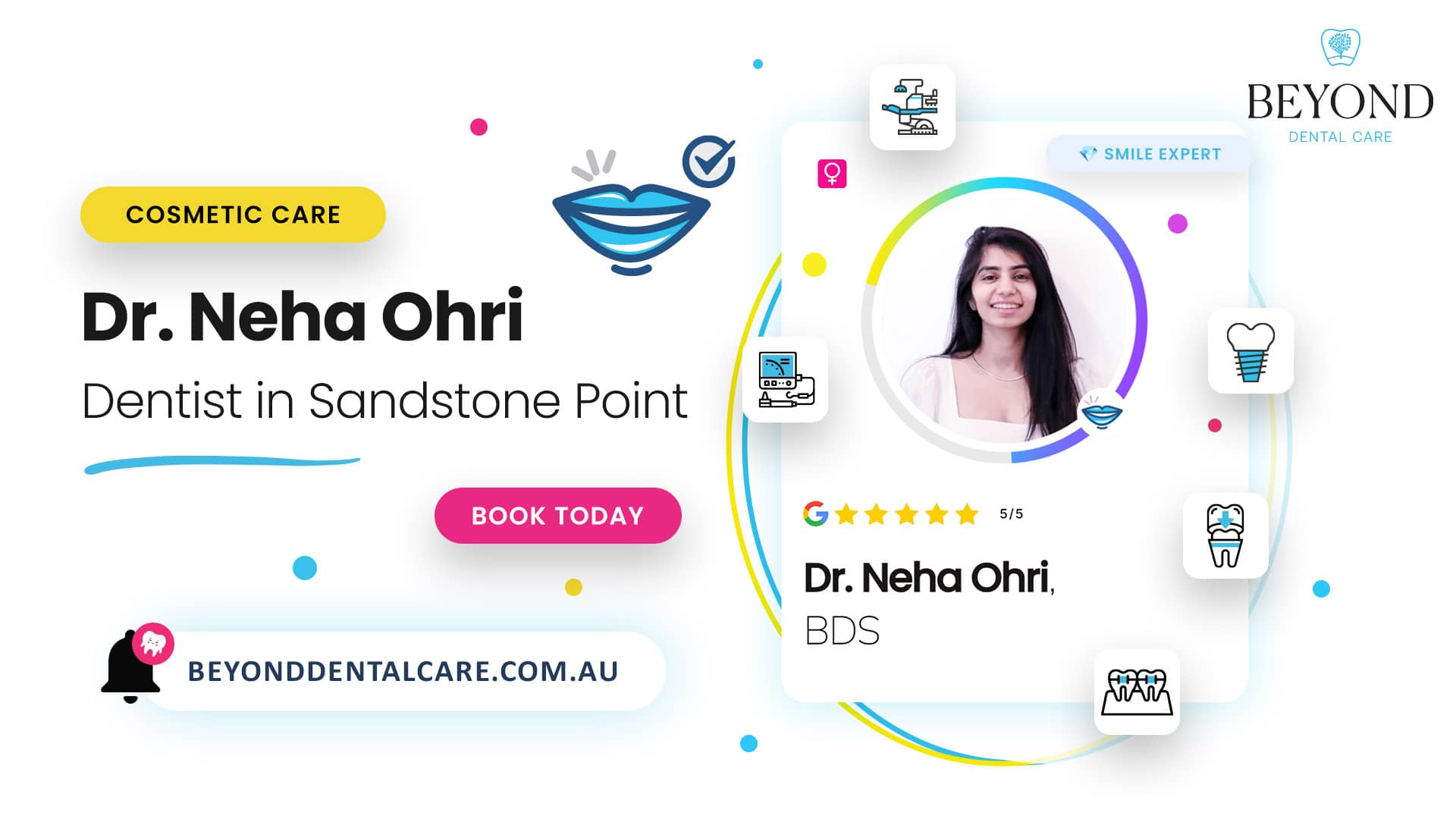 About Dr. Neha Ohri, BDS, ADC (Melbourne) - principal dentist in Sandstone Point