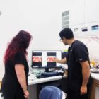 Dr. Mitesh discussing digital dental scan with patient