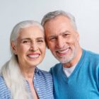 senior couple prosthodontics consultation partial dentures